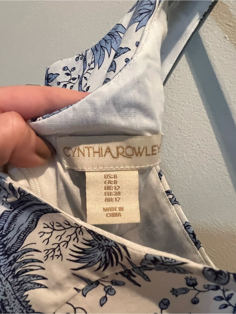 NEW Cynthia Rowley Blue and White Floral Sundress - Picture 5 of 5